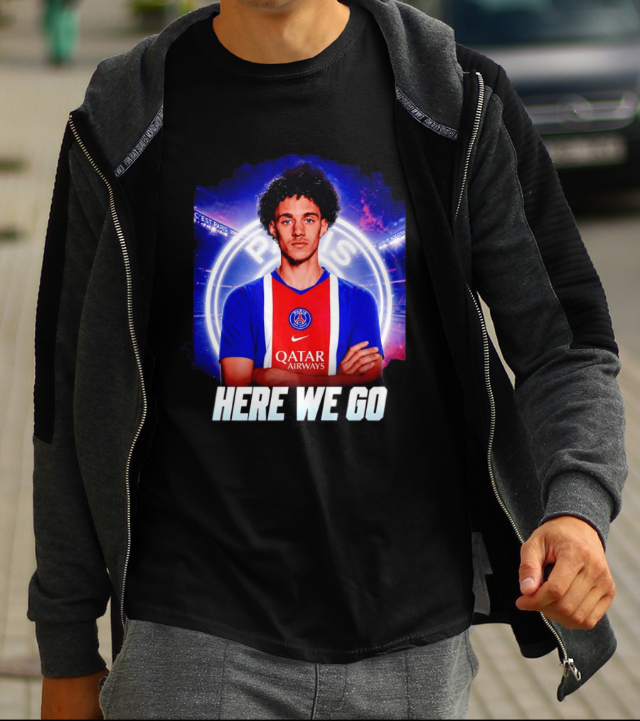 Maghnes Akliouche To Paris Saint Germain Here We Go T-Shirt
