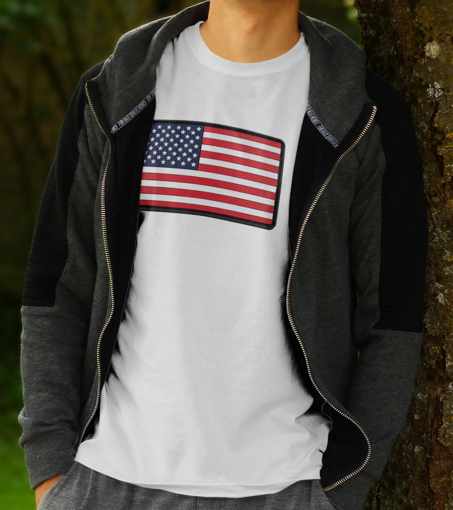 Dan Cevette American Flag Hat United States Stars And Stripes T-Shirt