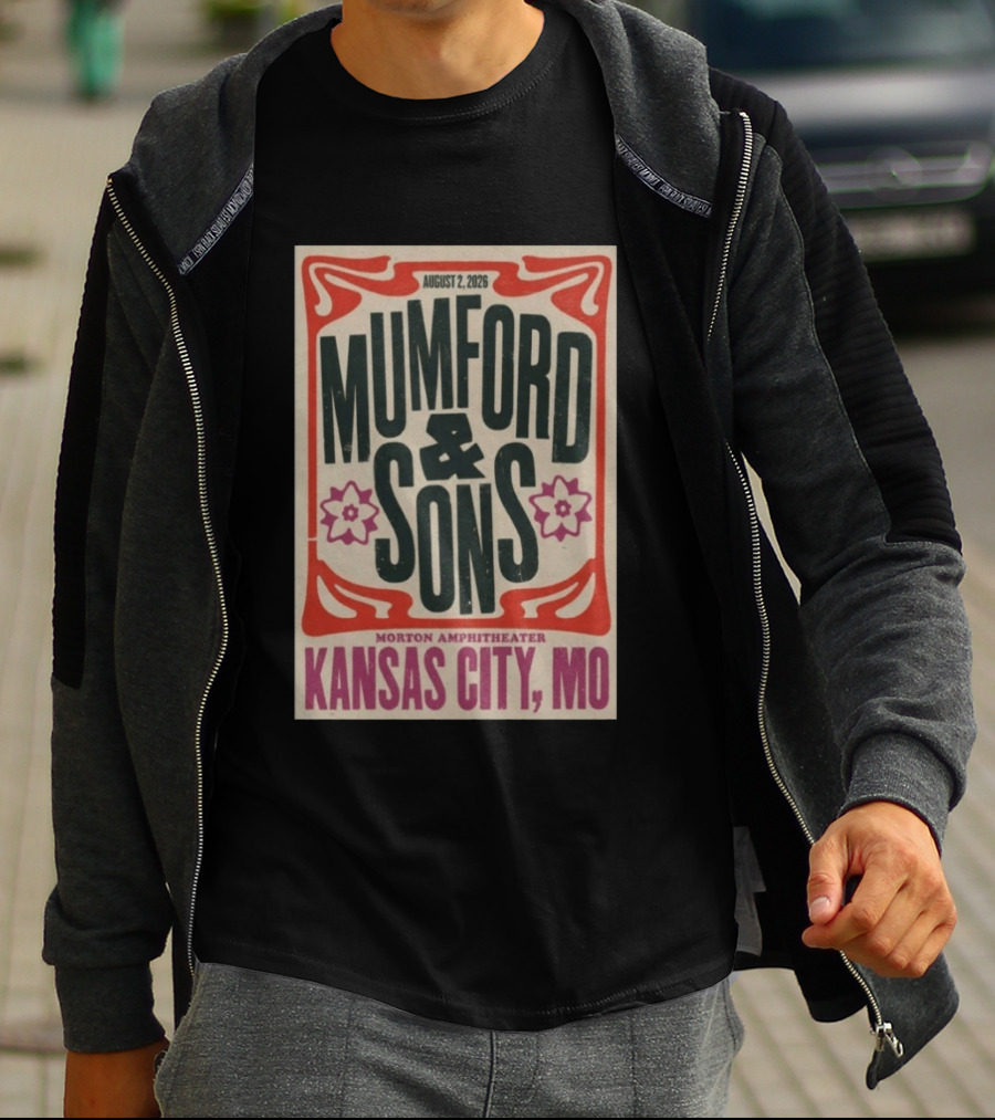 Mumford And Sons August 2 2026 Morton Amphitheater Kansas City MO T-Shirt