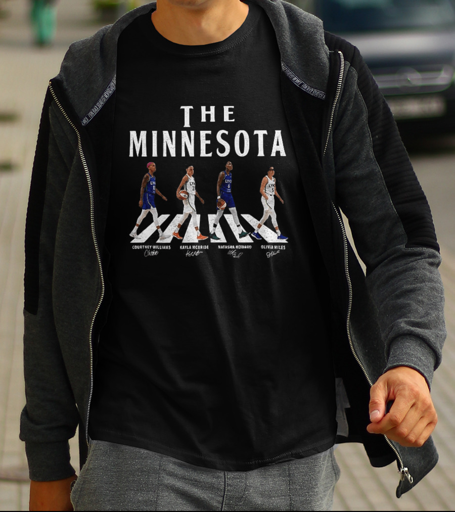 THE MINNESOTA Napheesa Collier Courtney Williams Kayla McBride Olivia Miles Abbey Road Signatures T-Shirt