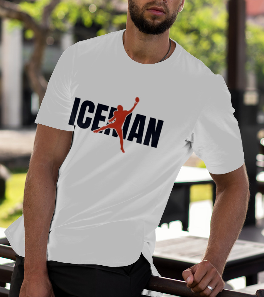 ICEMAN Basketball Silhouette Jumping Pose T-Shirt
