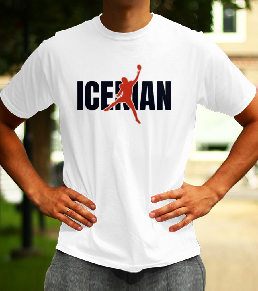 ICEMAN Basketball Silhouette Jumping Pose T-Shirt