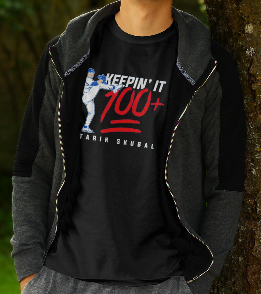 Tarik Skubal Keepin' It 100+ Baseball Pitcher Los Angeles Dodgers T-Shirt