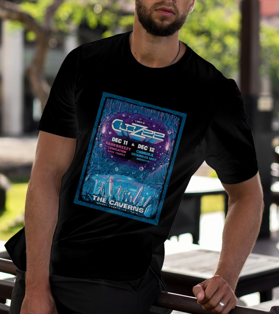 2 Nights Of CloZee The Caverns Grundy County TN Dec 11 12 2026 Parkbreezy Lowcation Bass Temple Chmura Entangled Mind Ancestryr T-Shirt