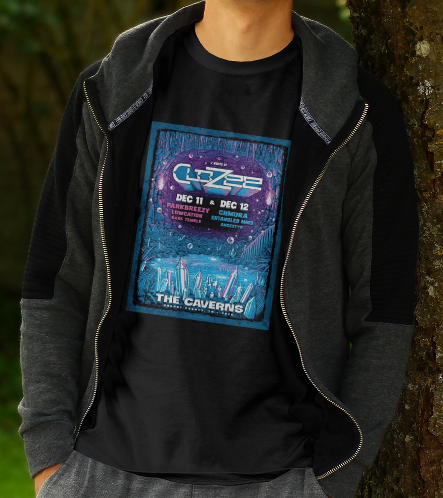 2 Nights Of CloZee The Caverns Grundy County TN Dec 11 12 2026 Parkbreezy Lowcation Bass Temple Chmura Entangled Mind Ancestryr T-Shirt