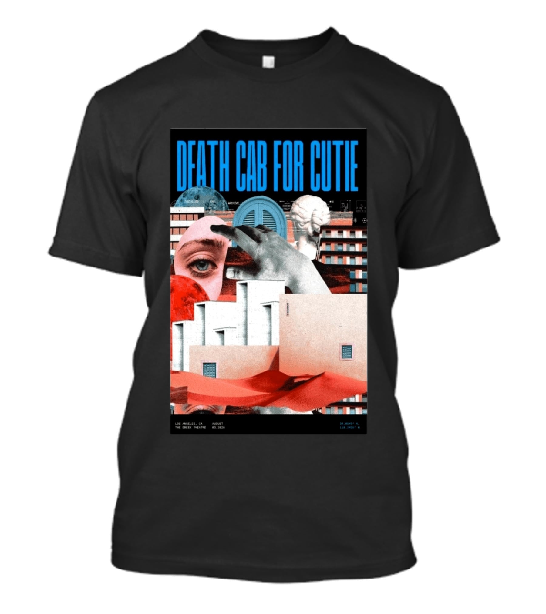 Death Cab For Cutie August 03 2026 Los Angeles The Greek Theatre Collage T-Shirt