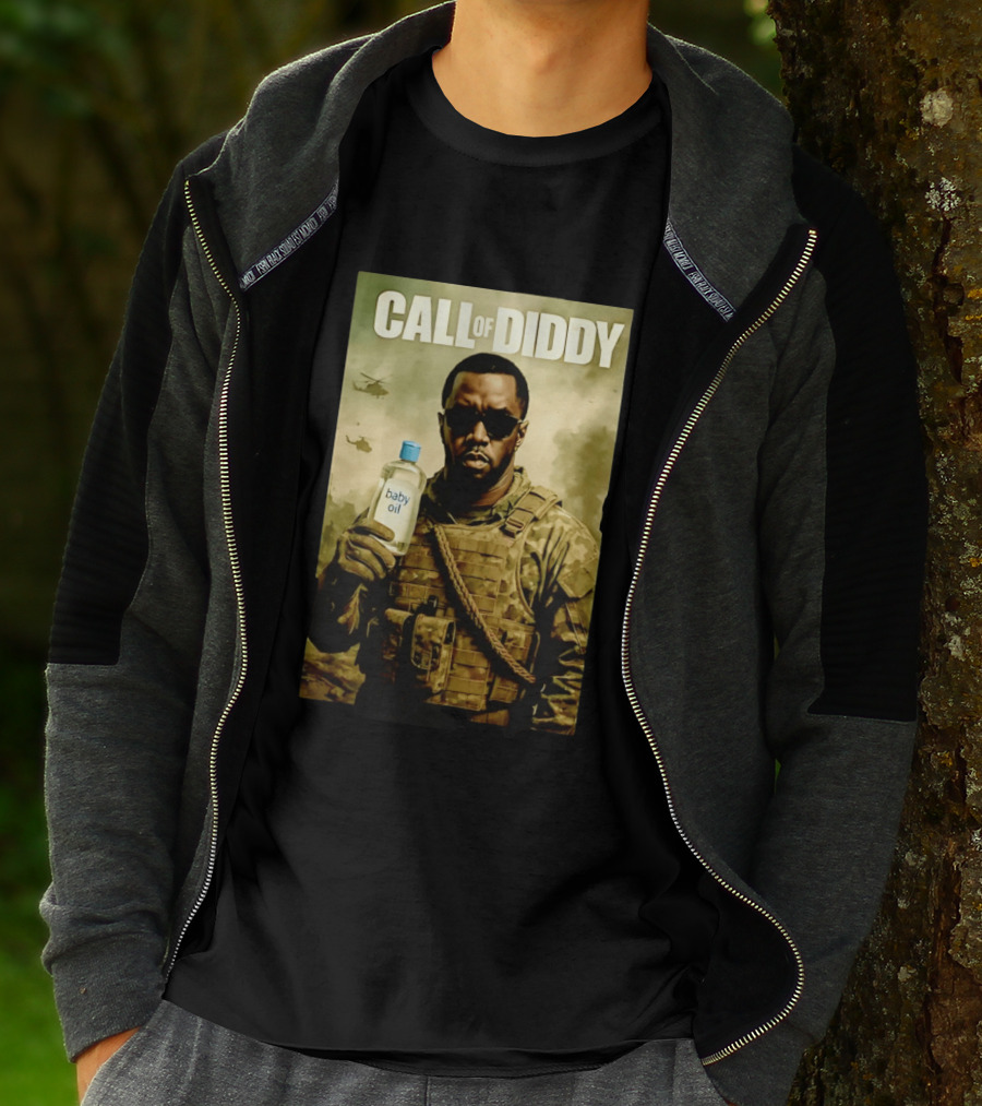 Call Of Diddy Baby Oil Military Humor T-Shirt