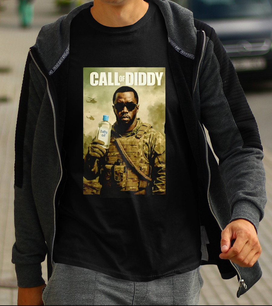 Call Of Diddy Baby Oil Military Humor T-Shirt