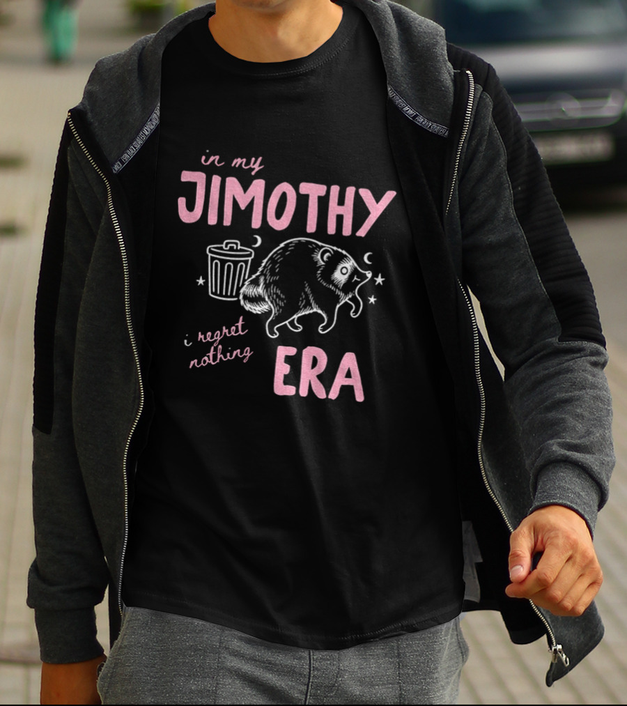 Raccoon In My Jimothy Era I Regret Nothing Seattle T-Shirt