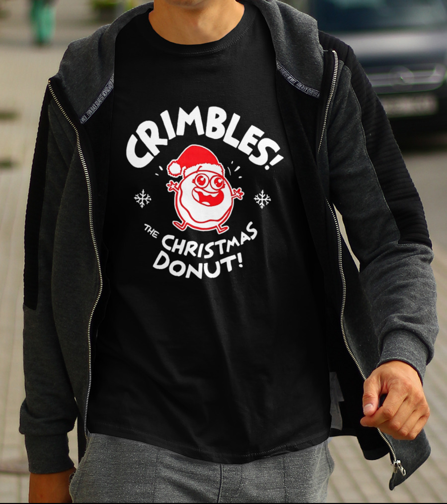 Crimbles Santa Hat The Christmas Donut Snowflakes T-Shirt