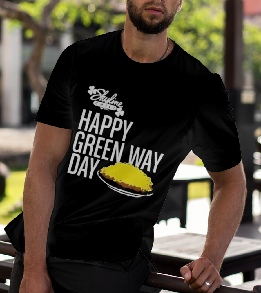 Skyline Chili Happy Green Way Day Cheese Coney Celebration T-Shirt