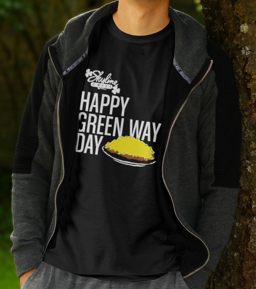 Skyline Chili Happy Green Way Day Cheese Coney Celebration T-Shirt