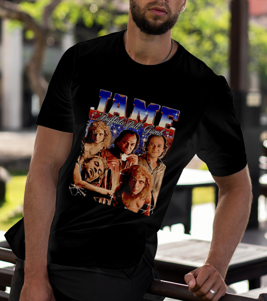 Buffalo Bill Gumb Silence Of The Lambs Movie Character Collage T-Shirt