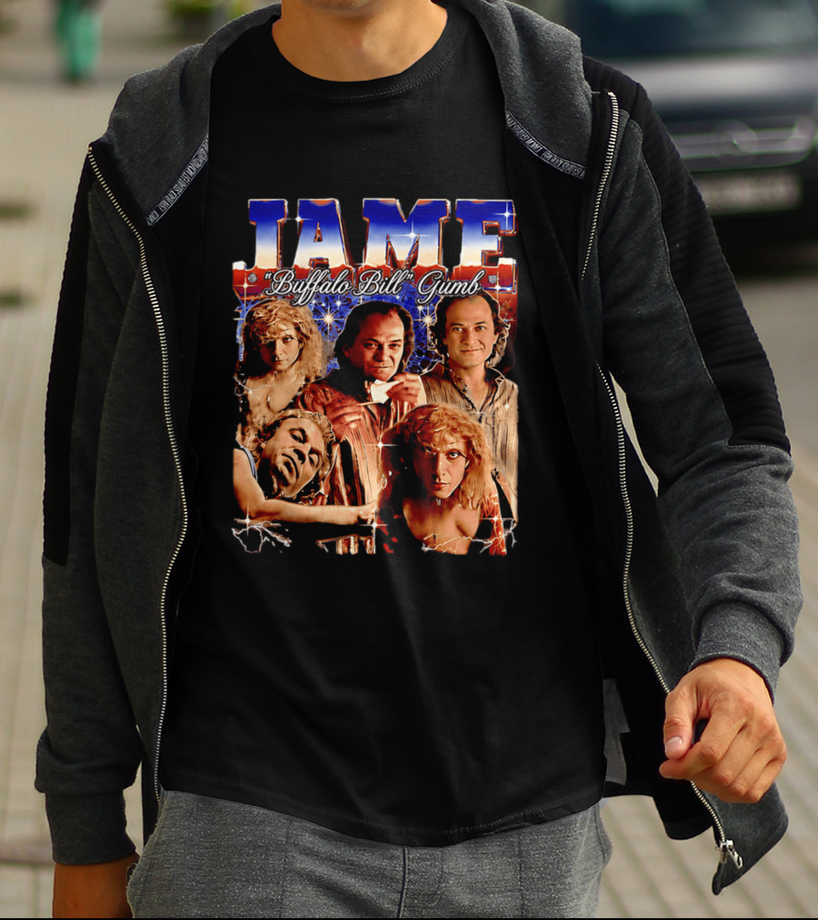 Buffalo Bill Gumb Silence Of The Lambs Movie Character Collage T-Shirt