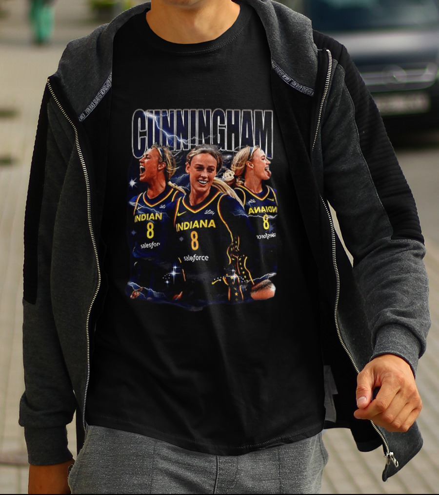 Cunningham 8 Indiana Fever Basketball Salesforce Sports T-Shirt