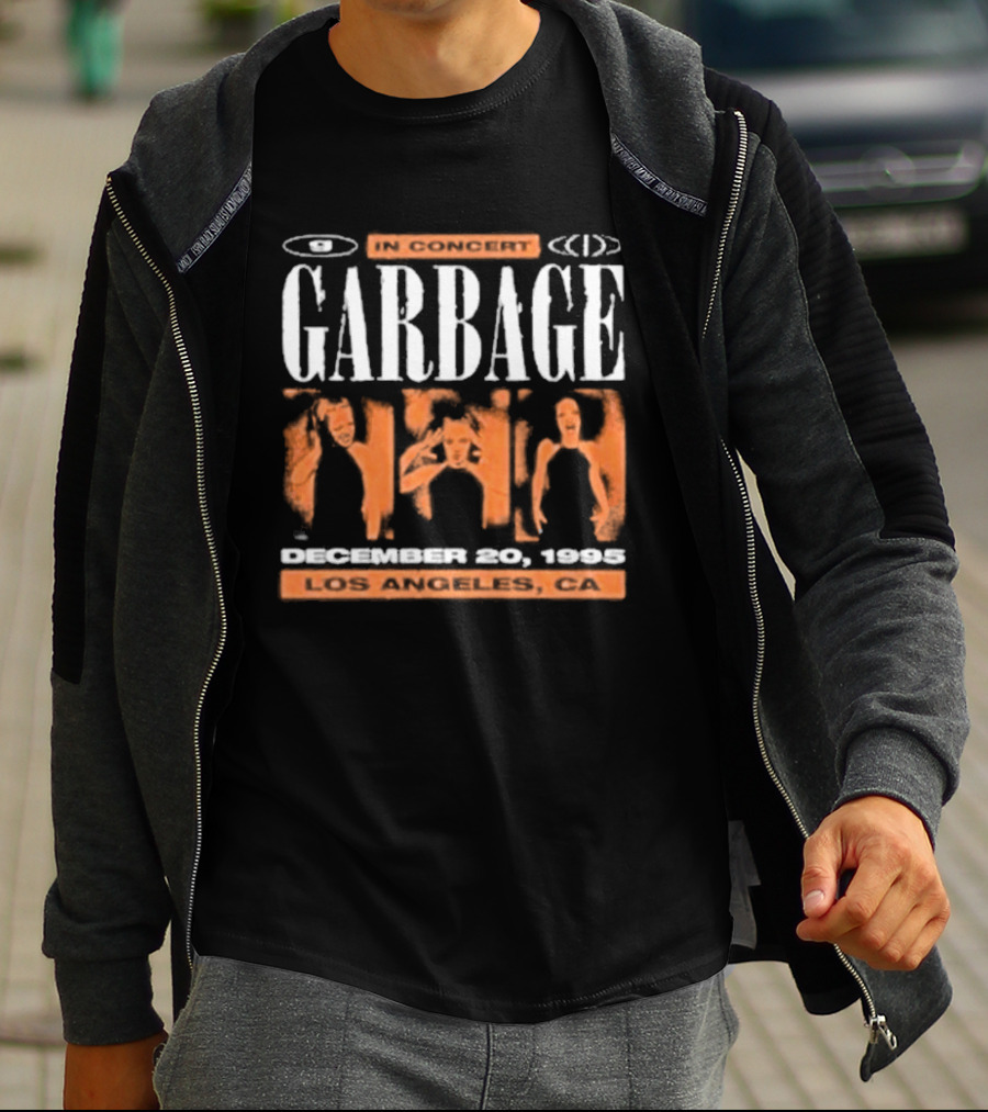 Garbage Live Performance December 20 1995 Los Angeles CA Iconic Concert T-Shirt