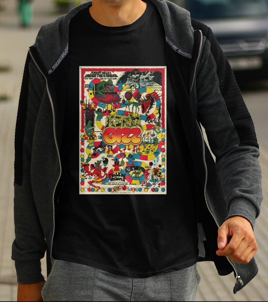 King Gizzard And The Lizard Wizard Forest Hills Under The Ring NYC Aug 2026 Field Of Vision II T-Shirt