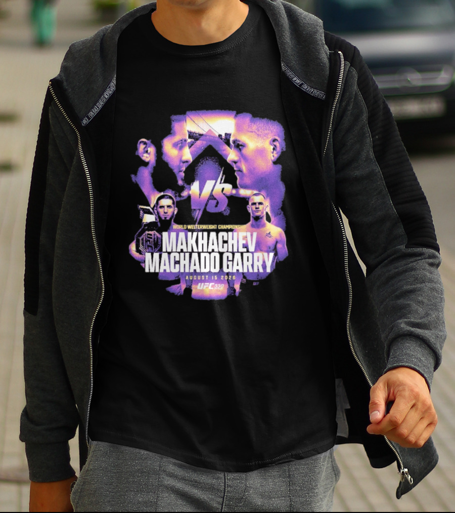 UFC 330 World Welterweight Championship Makhachev Vs Machado Garry August 15 2026 T-Shirt