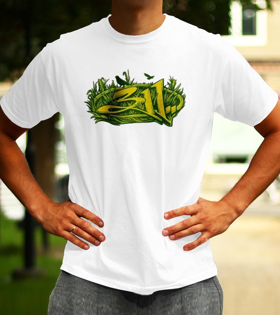 311 Band 2026 Summer Tour Green Nature T-Shirt