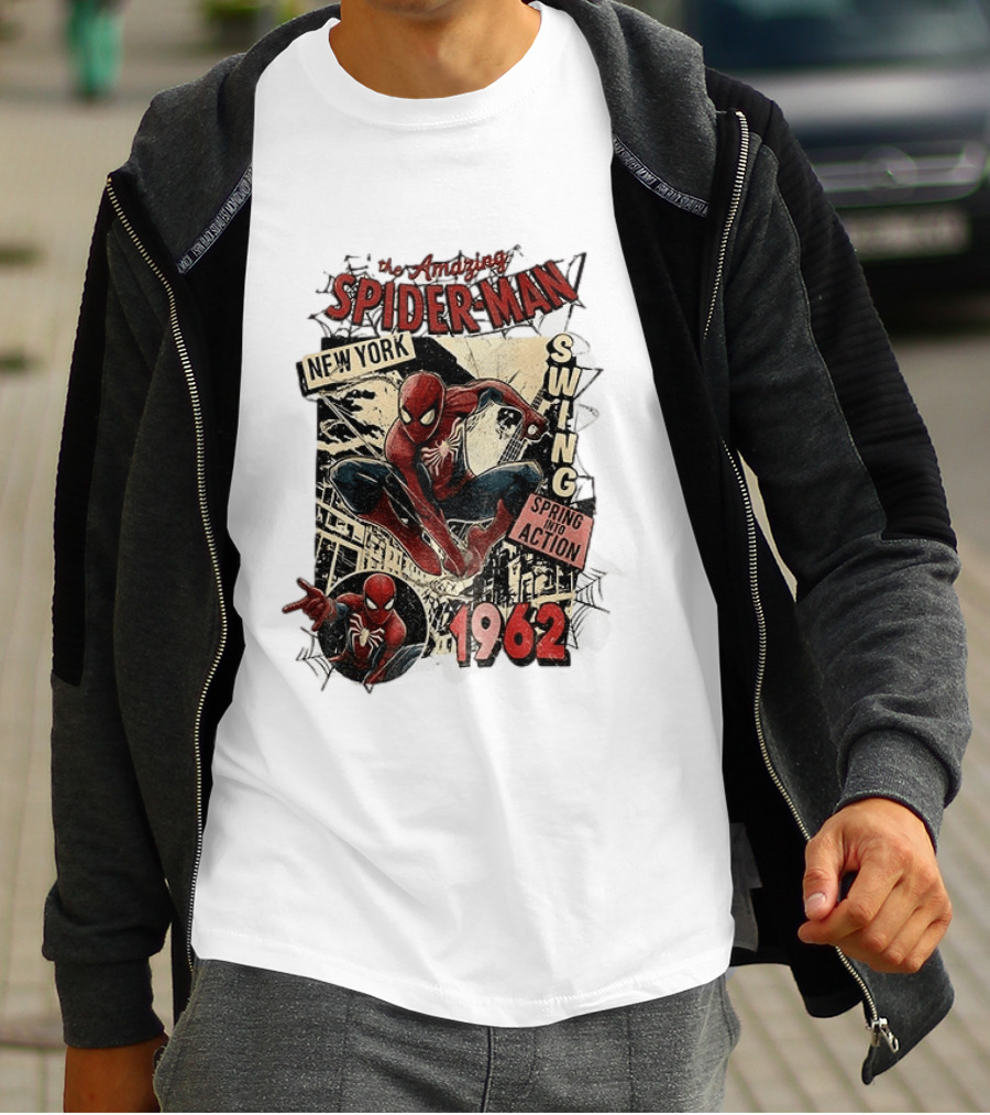 Amazing Spider Man New York Swing Spring Into Action 1962 T-Shirt