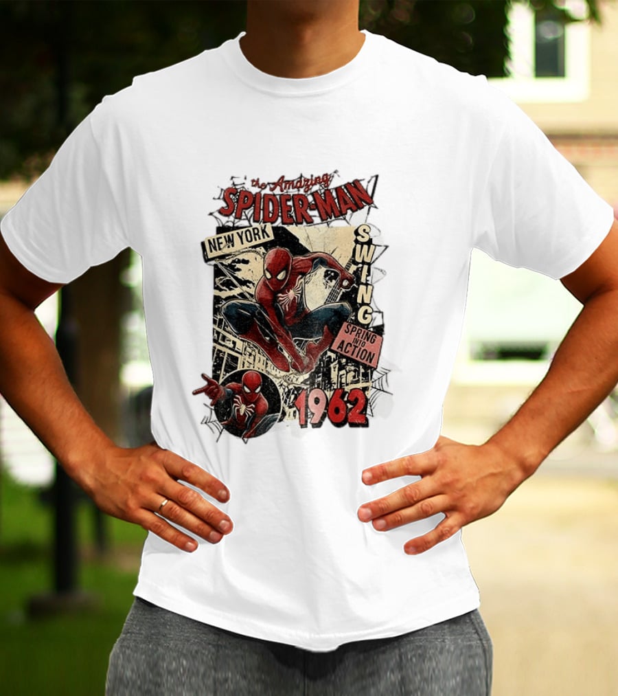 Amazing Spider Man New York Swing Spring Into Action 1962 T-Shirt