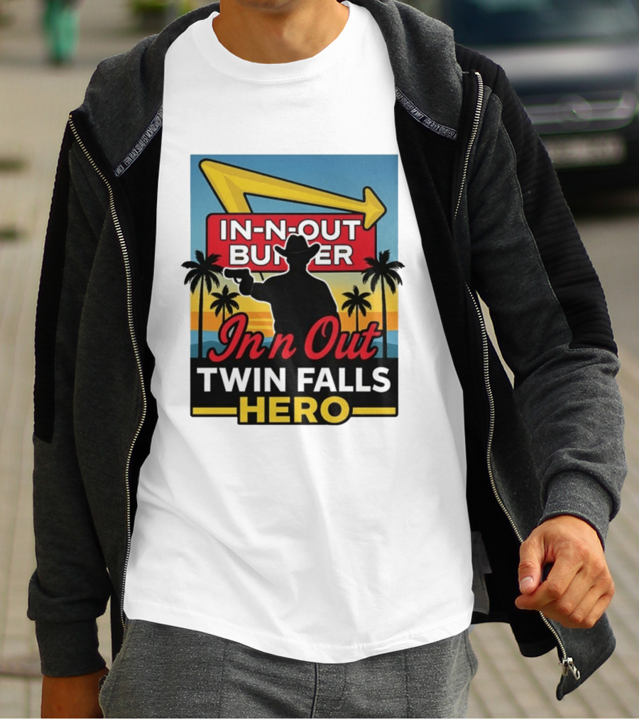 In N Out Burger Twin Falls Hero Retro Western 2026 T-Shirt