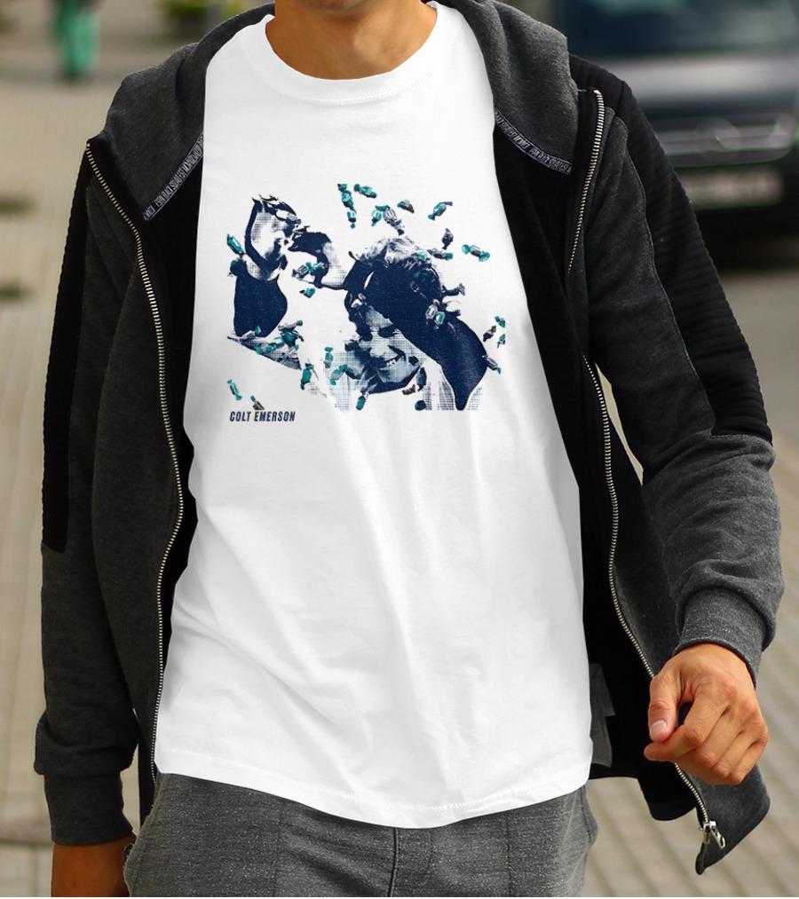 Colt Emerson Walk Off Bubble Gum Bath Mariners Baseball T-Shirt