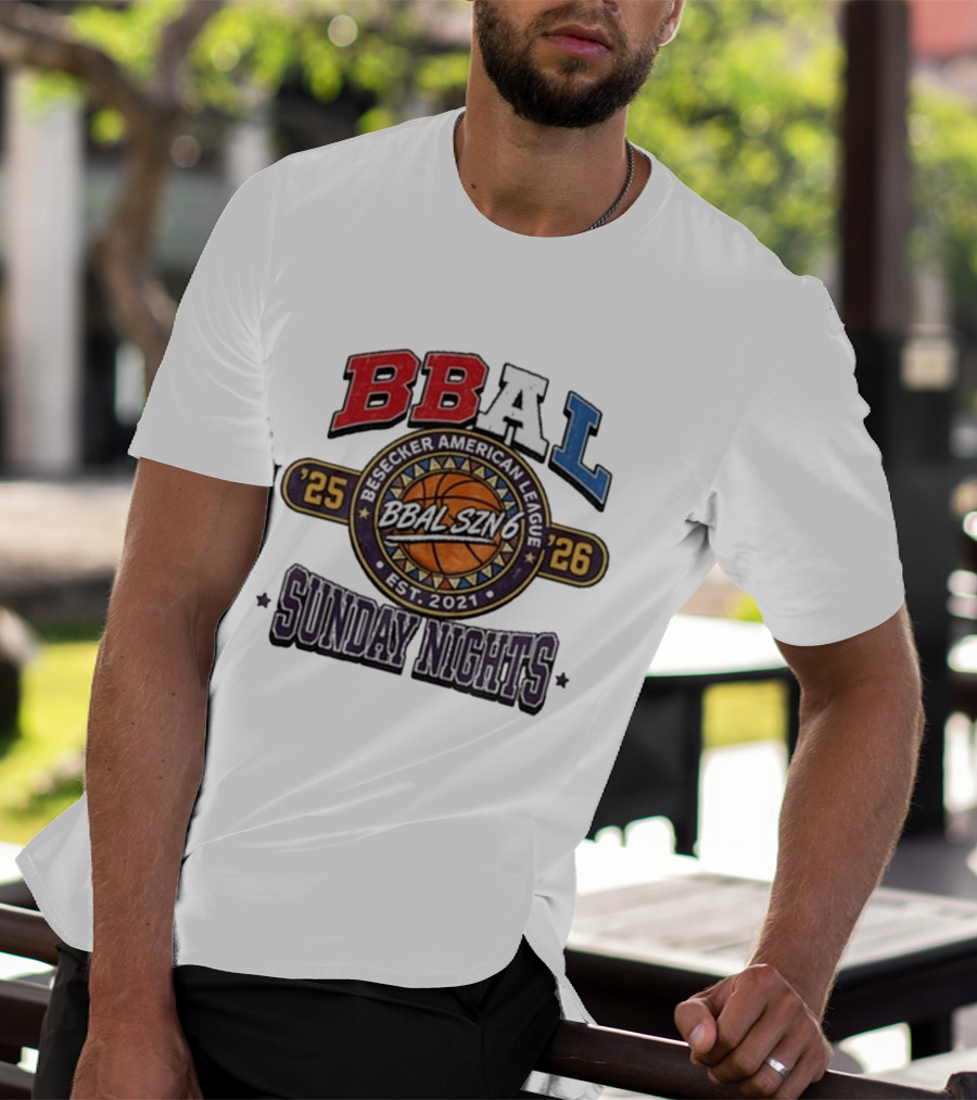 Dave Portnoy Besecker American League BBAL SZN 6 Sunday Nights 2025 2026 T-Shirt