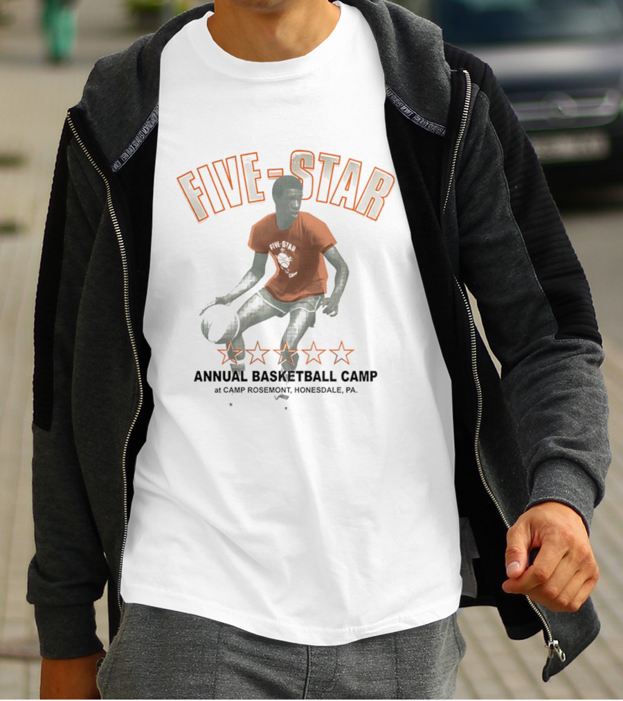 FIVE STAR Annual Basketball Camp At Camp Rosemont Honesdale PA T-Shirt