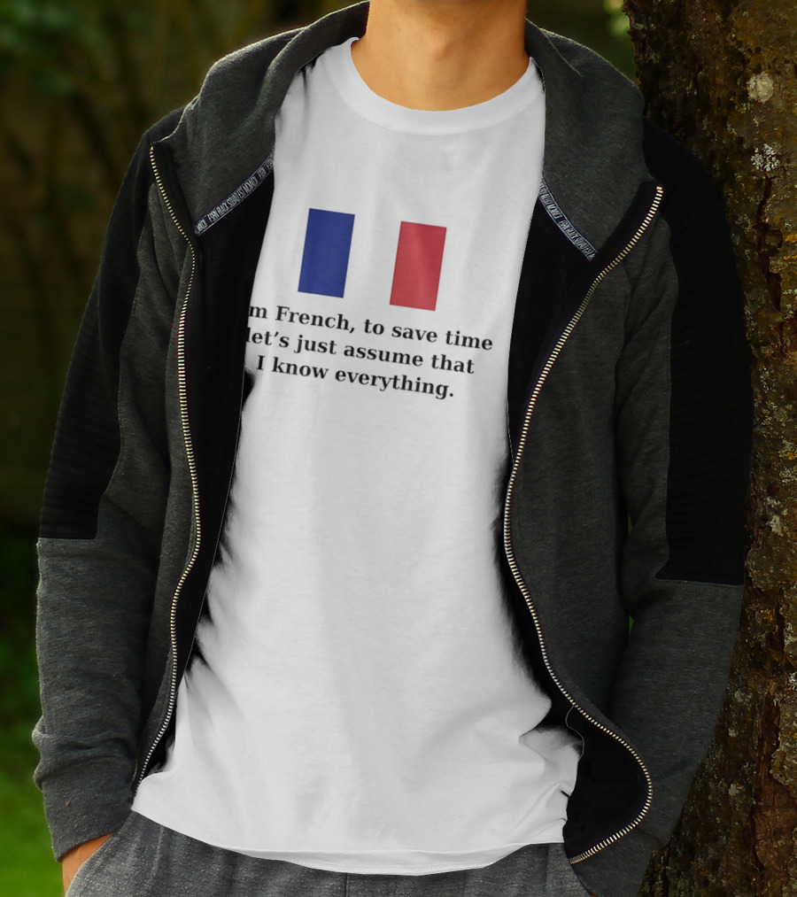 I'm French Let's Just Assume I Know Everything French Flag T-Shirt