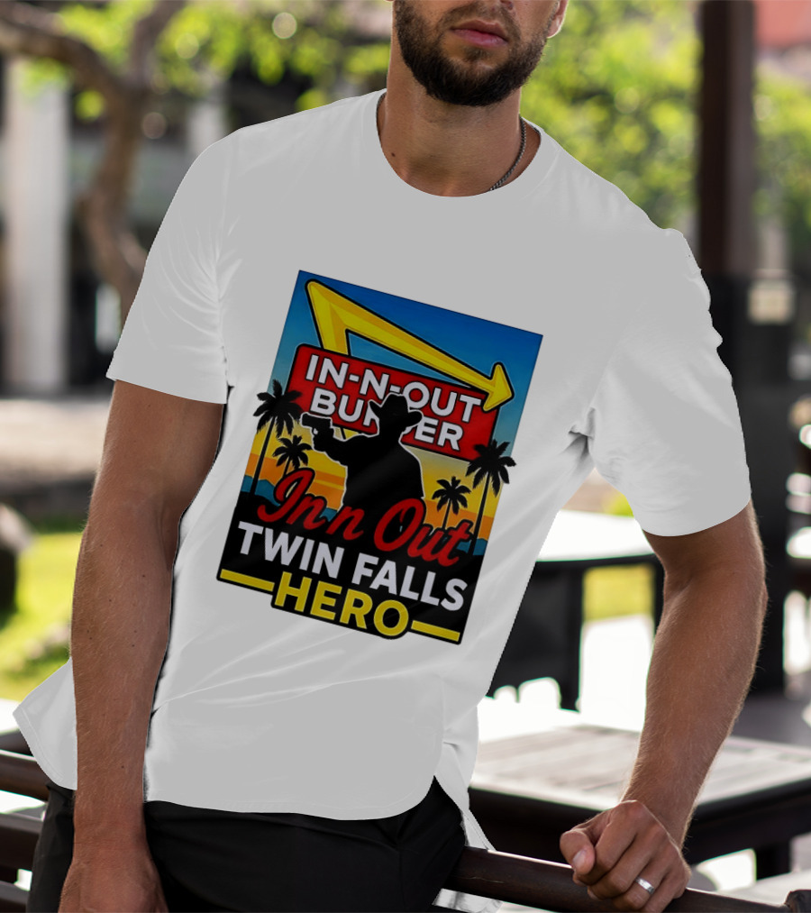 In N Out Burger Twin Falls Hero Western Sunset T-Shirt