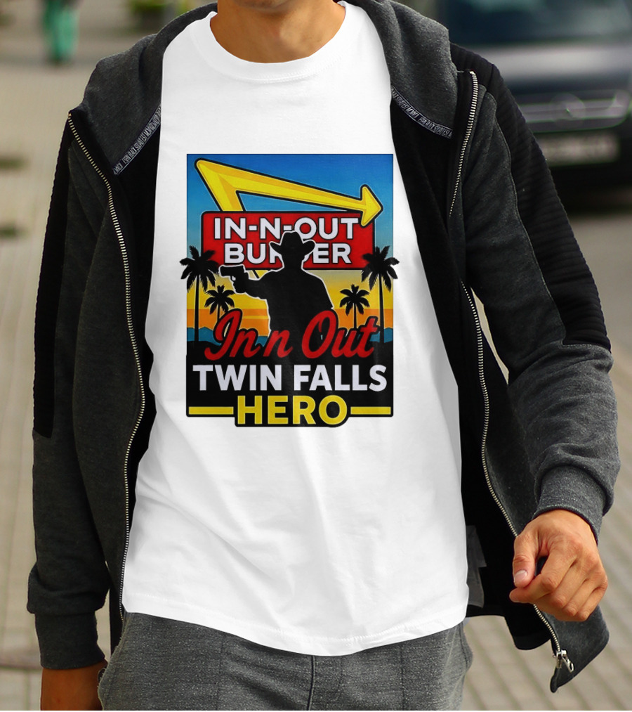 In N Out Burger Twin Falls Hero Western Sunset T-Shirt