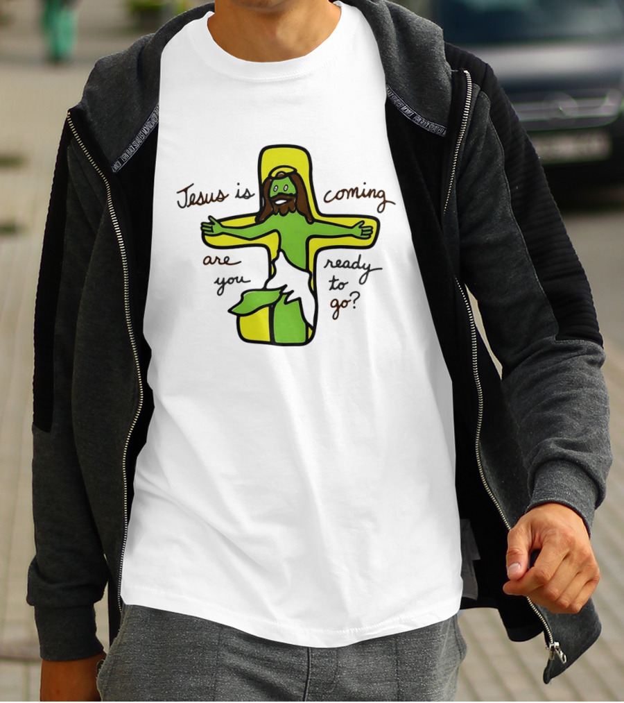 Jesus Is Coming Are You Ready To Go Cross Doodle T-Shirt