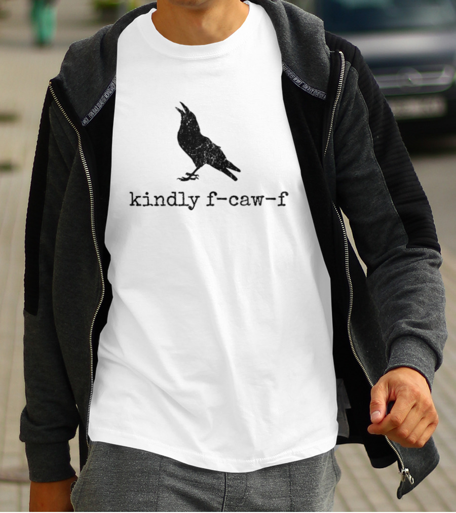 Raven Kindly F Caw F Silhouette Meme T-Shirt