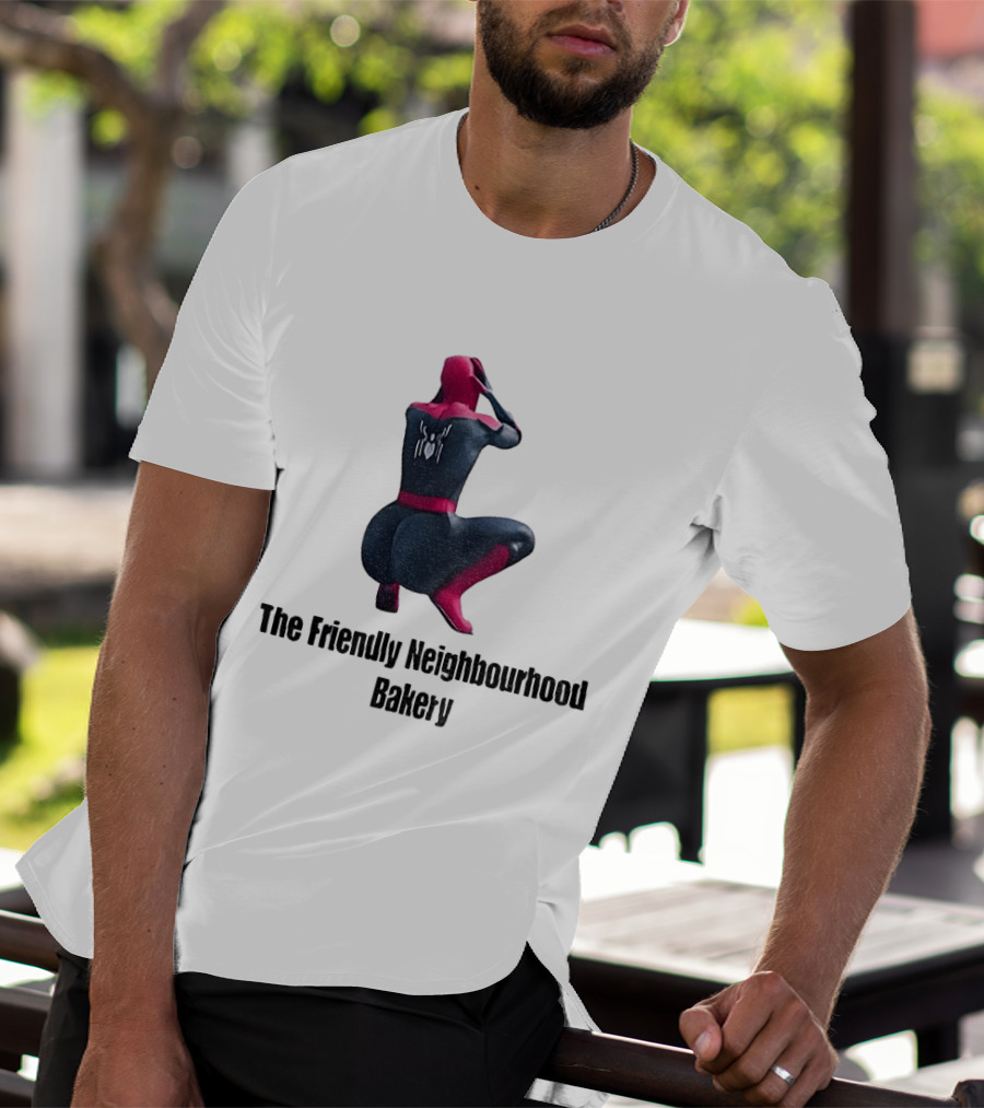 Sexy Spider Man The Friendly Neighbourhood Bakery Pose T-Shirt