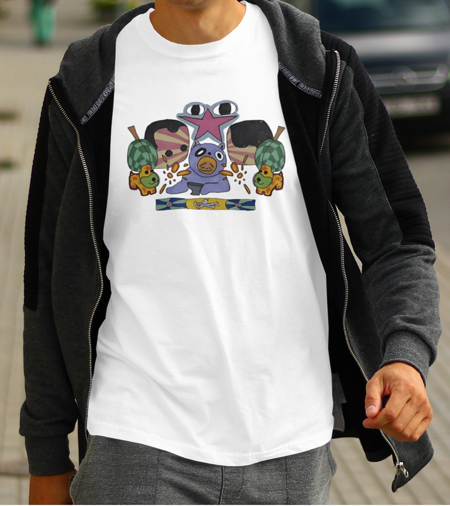 Purple Creature And Star With Puppets And Skulls T-Shirt