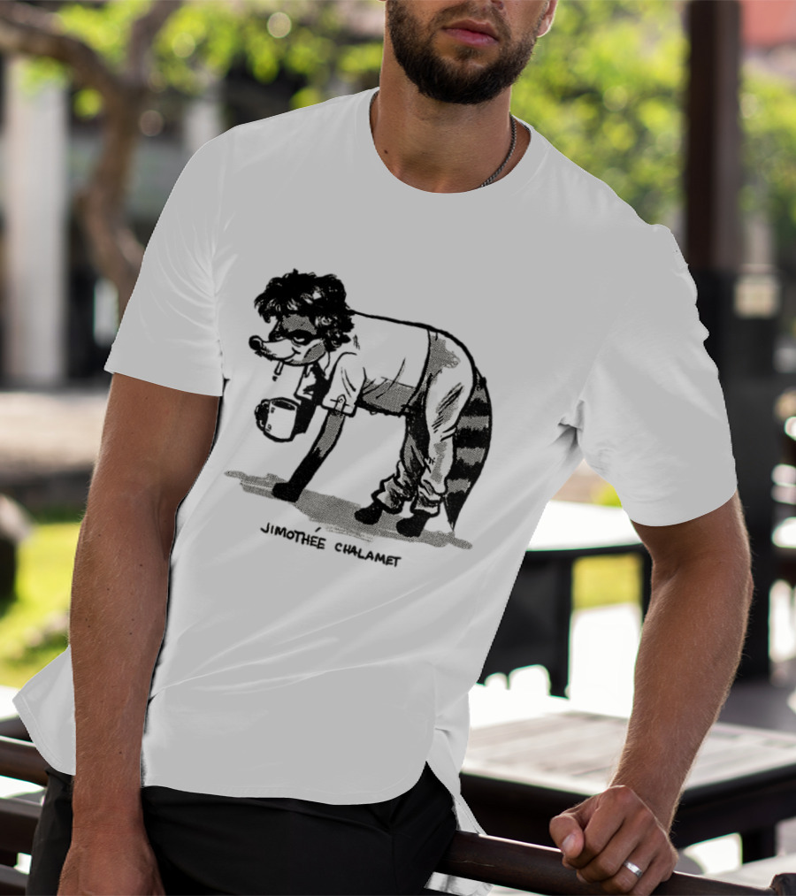 Timothée Chalamet Jimothy Raccoon 2026 Crossover Meme T-Shirt