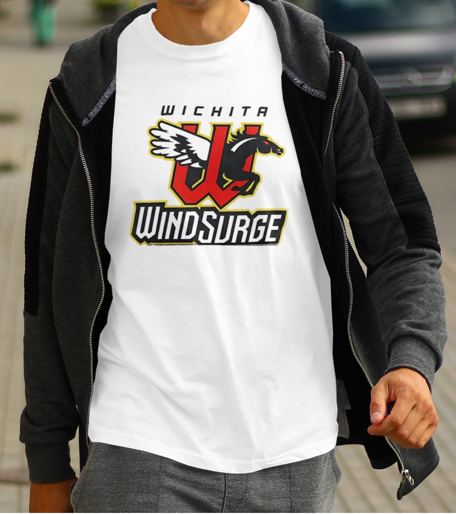 Wichita Wind Surge Black Pegasus Red W T-Shirt