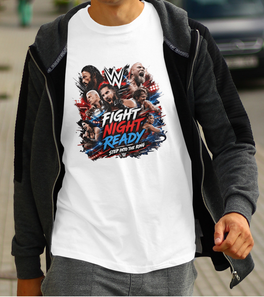 WWE Fight Night Ready Step Into The Ring SummerSlam Superstars T-Shirt