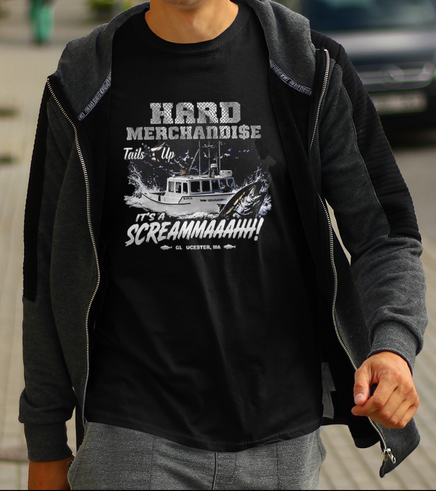 Hard Merchandise Tails Up It's A Screammaahh Gloucester MA T-Shirt