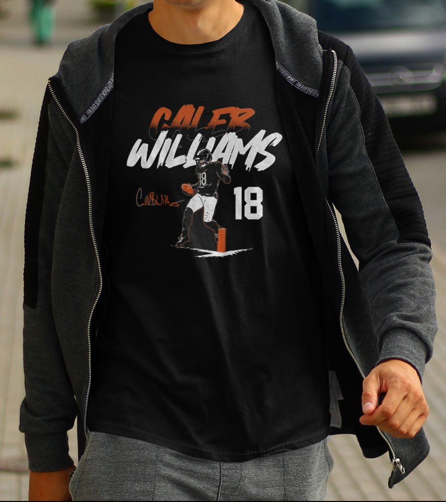 Caleb Williams Chicago Football Number 18 Pose Player T-Shirt