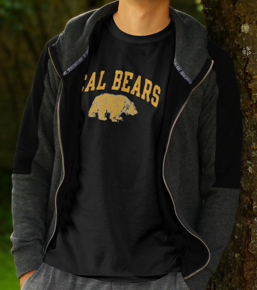 Cal Bears NCAA Distressed Grizzly Bear Profile T-Shirt