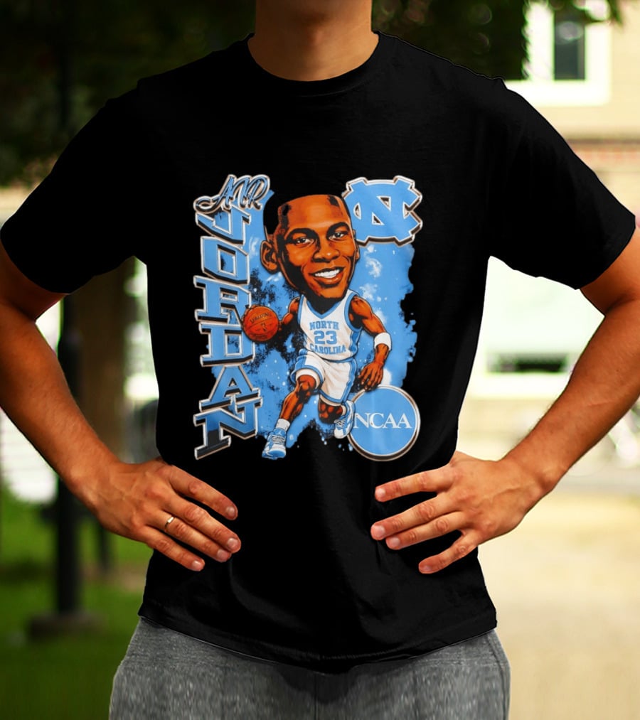 Mr Jordan North Carolina Tar Heels NCAA Basketball 23 T-Shirt