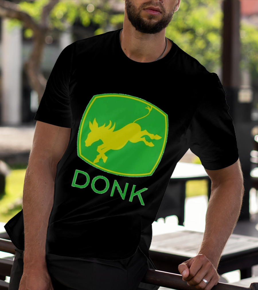 Donk Green And Yellow Farming Donkey T-Shirt