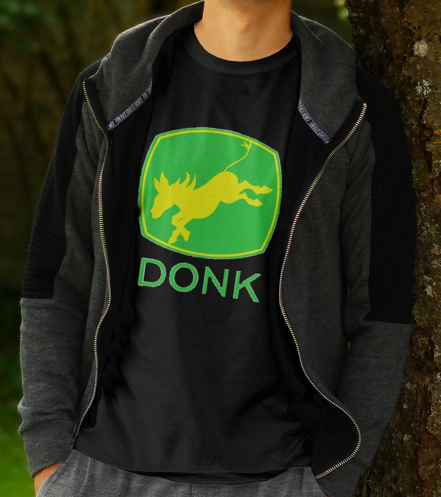 Donk Green And Yellow Farming Donkey T-Shirt