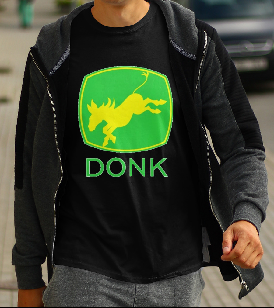 Donk Green And Yellow Farming Donkey T-Shirt