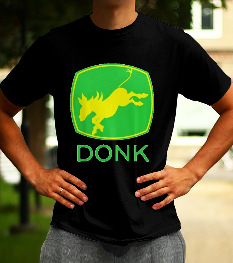 Donk Green And Yellow Farming Donkey T-Shirt