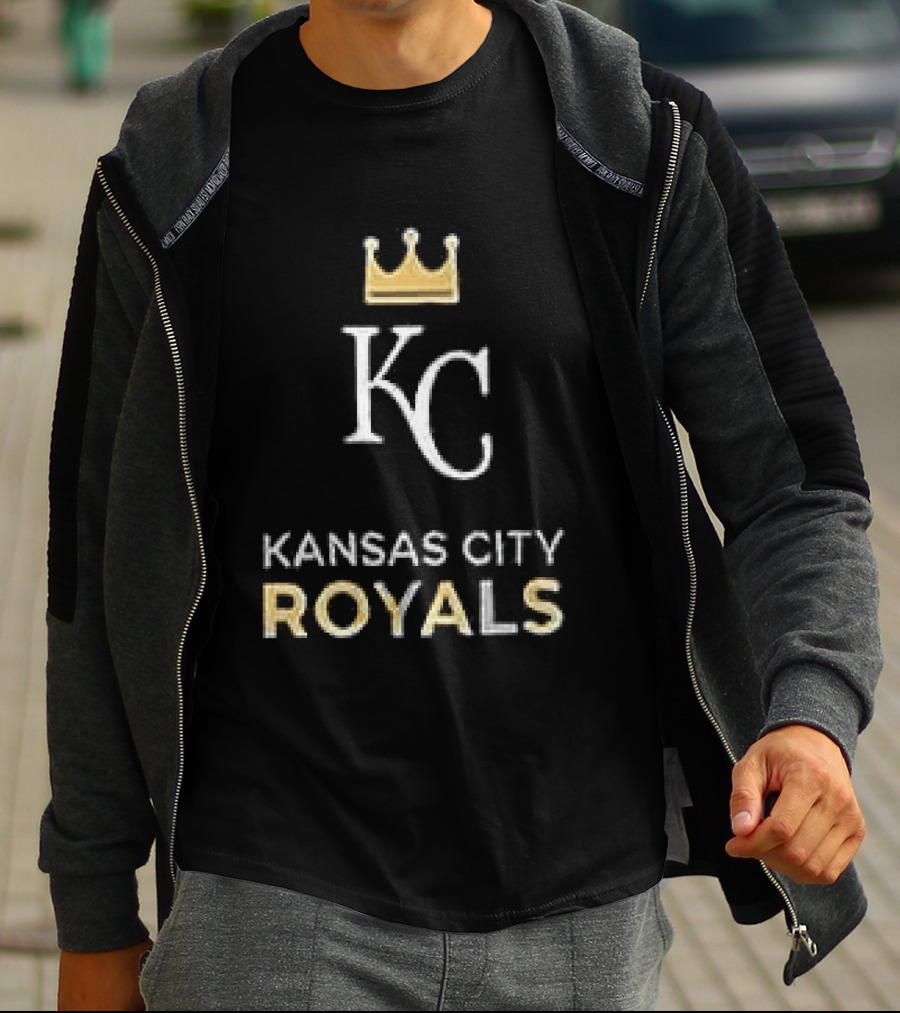 Kansas City Royals Skull Bat Crossed Baseball KC Crown T-Shirt