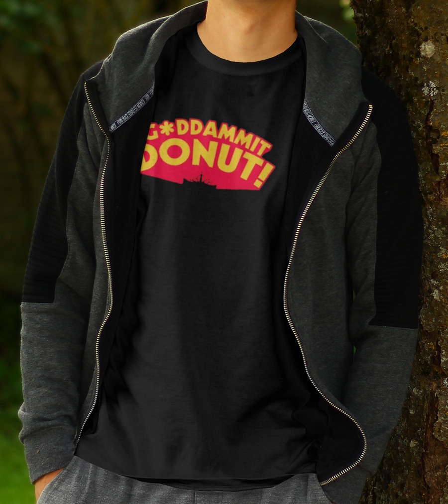 Gddammit Donut Goddammit Crown Starburst Red Yellow T-Shirt
