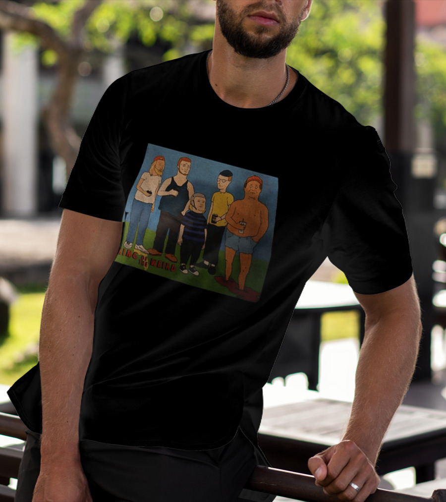 King Of The Weird King Of The Hill Characters Holding Drinks T-Shirt